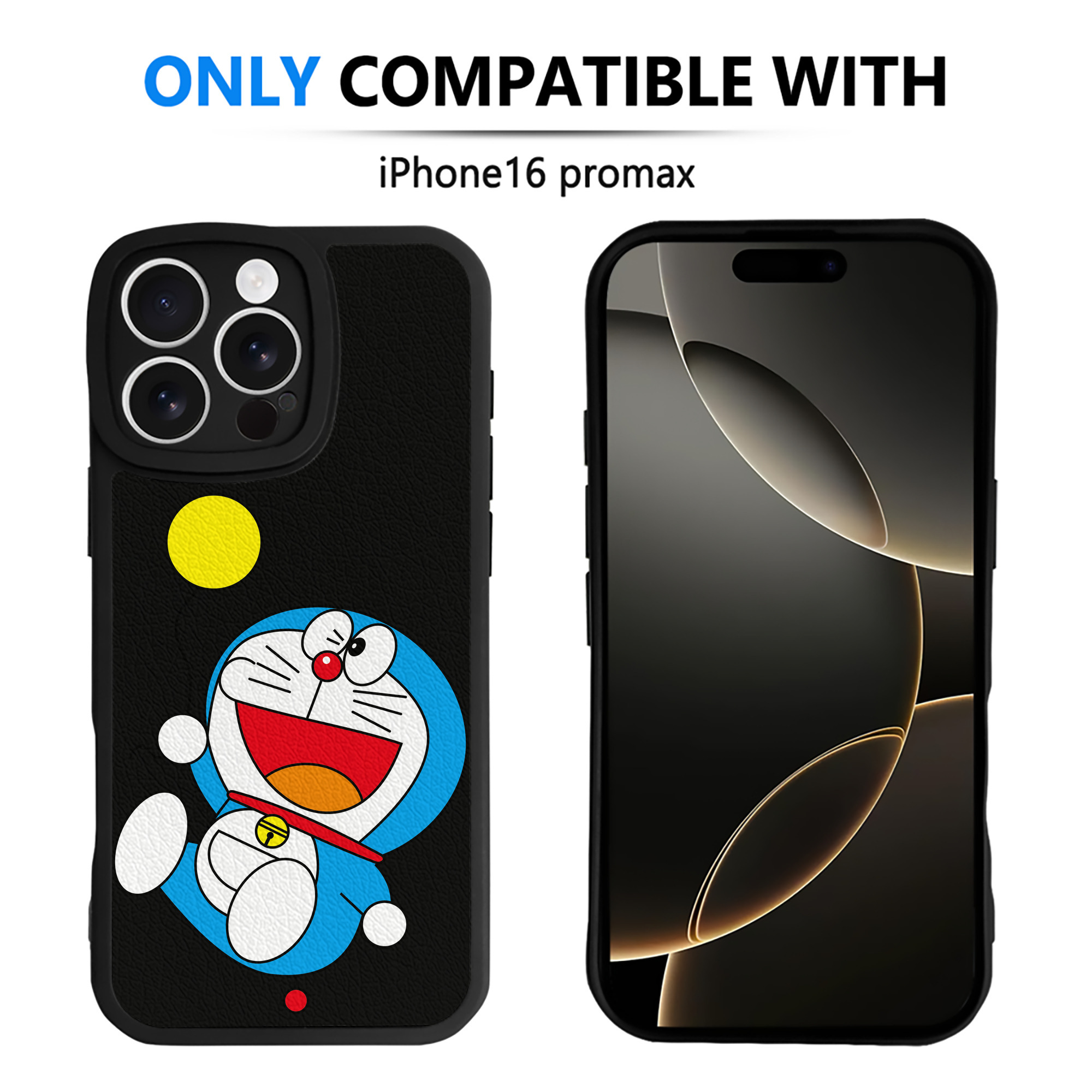（画像用） ドラえもん Doraemon 【iPhone 16シリーズ対応】シリコンスマホケース（レザー調） 材質：シリコン
